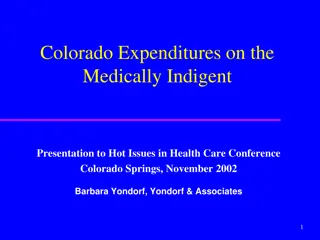 Colorado Expenditures on the Medically Indigent Presentation