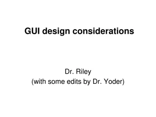 Challenges and Considerations in GUI Design