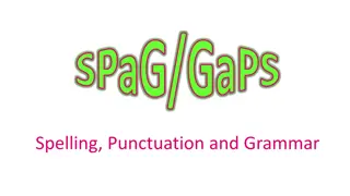 English Language Basics - SPaG/GaPS, Determiners, Adjectives, Nouns, Pronouns, Relative Pronouns, Punctuation