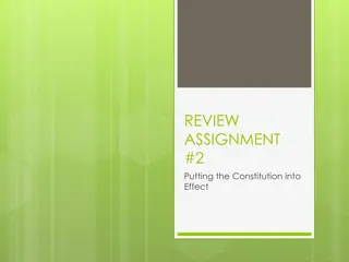 Putting the Constitution into Effect: Early American Government Insights