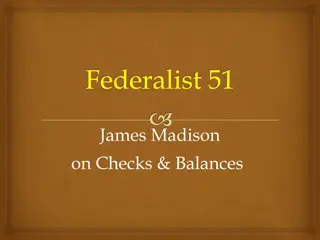 The Importance of Checks and Balances in Federalist Essays