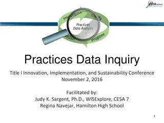 Innovation & Sustainability Conference: Data Inquiry for School Improvement