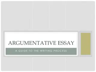 Mastering the Argumentative Essay Writing Process