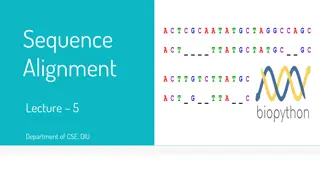 Sequence Alignment in Bioinformatics