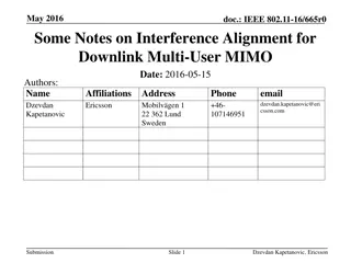 Enhancing DL MU-MIMO with Improved Precoding Techniques