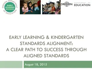 Early Learning & Kindergarten Standards Alignment: A Path to Success