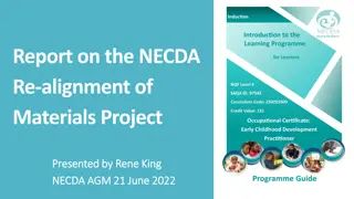 NECDA Re-Alignment of Materials Project Report