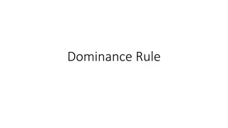 Dominance Rule in Data Analysis