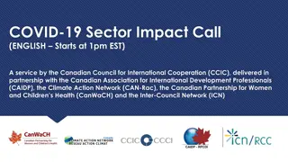 Canadian COVID-19 Sector Impact Call Updates and Key Messages