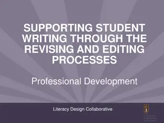 Enhancing Student Writing Through Revising and Editing Strategies