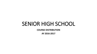 Senior High School Course Distribution AY 2016-2017