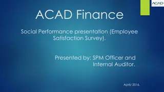 Employee Satisfaction Survey Analysis at ACAD Finance: April 2016