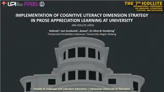 Implementation of Cognitive Literacy in Prose Appreciation Learning