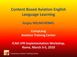 Content-Based Aviation English Language Learning Overview