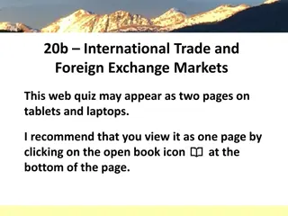 International Trade and Foreign Exchange Markets