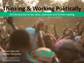 Understanding Thinking & Working Politically: Key Concepts and Principles