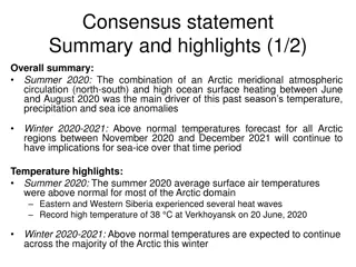 Arctic Climate Outlook: Summer 2020 & Winter 2020-2021 Highlights