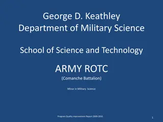 Department of Military Science Program Quality Improvement Report 2009-2010