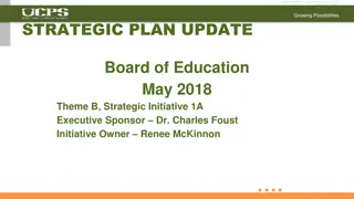 Growing Possibilities: Strategic Plan Update for Board of Education May 2018