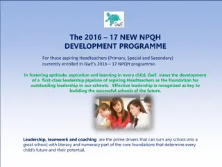 GwE NPQH Development Programme - Aspiring Headteachers Leadership Pipeline