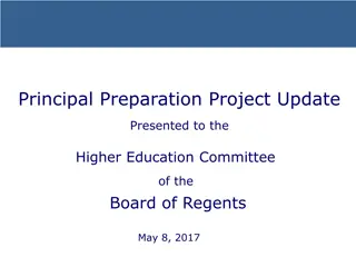 Board of Regents Principal Preparation Project Update