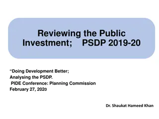 Public Investment Review and Development Analysis at PSDP 2019-20