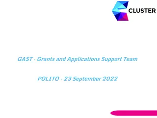 GAST Grants and Applications Support Team Updates