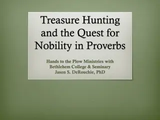 Unveiling the Wisdom of Proverbs: A Treasure Hunt for Nobility