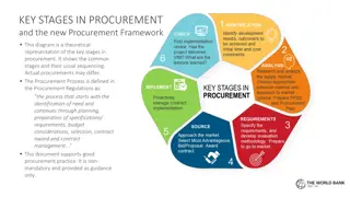 Key Stages in Procurement and the New Procurement Framework Overview