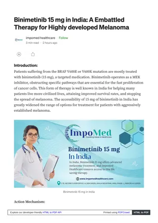 Binimetinib 15 mg for Melanoma Treatment in India