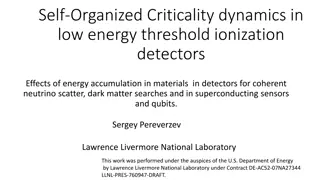 Investigation of Self-Organized Criticality Dynamics in Low Energy Threshold Ionization Detectors