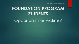 Challenges and Opportunities Faced by International Foundation Program Students