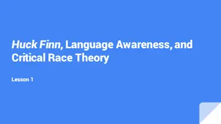 Exploring Language, Dialects, and Critical Race Theory in Literature