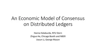 Economic Models of Consensus on Distributed Ledgers in Blockchain Technology