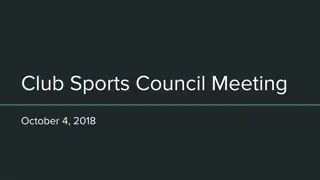 Club Sports Council Meeting Summary and Updates