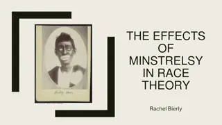 The Impact of Minstrelsy on Race Theory