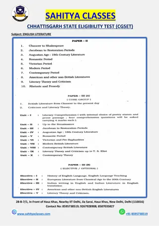 CGSET Syllabus Download PDF and Check Updated Exam Pattern