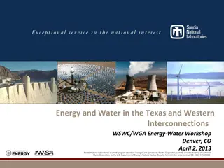 Energy-Water Nexus in Texas and Western Interconnections