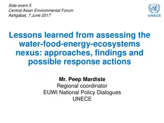 Lessons from Water-Food-Energy-Ecosystem Nexus at Central Asian Environmental Forum