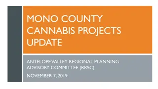 Mono County Cannabis Projects Update and Approval Process Overview