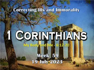 Addressing Immorality in Corinth: Lessons from 1 Corinthians