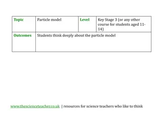 Engaging Particle Model Activities for Students Aged 11-14