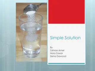 Simple Solutions in Pharmaceutical Preparations