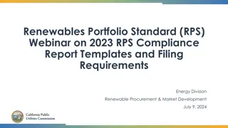 Renewables Portfolio Standard (RPS) Webinar on 2023 Compliance Report Templates