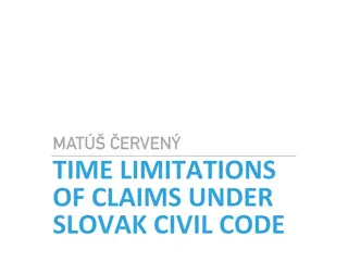 Slovak Civil Code - Time Limitations of Claims