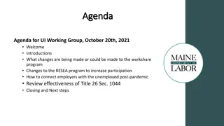 UI Working Group Agenda for October 20th, 2021