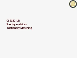 Sequence Alignment and Scoring Matrices