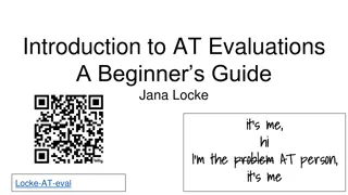 Beginner's Guide to Assistive Technology Evaluations