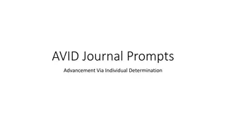 AVID Journal Prompts for Critical Thinking and Goal Reflection