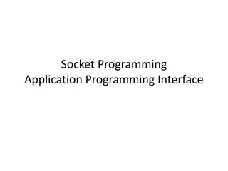 Socket Programming and Application Interface